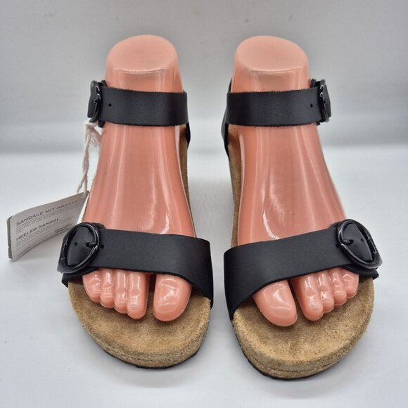 Birkenstock Shoes - Papillio Birkentsock Women's Size 6 US 37 EU Soley Ring Black Sandals Wedge (94)